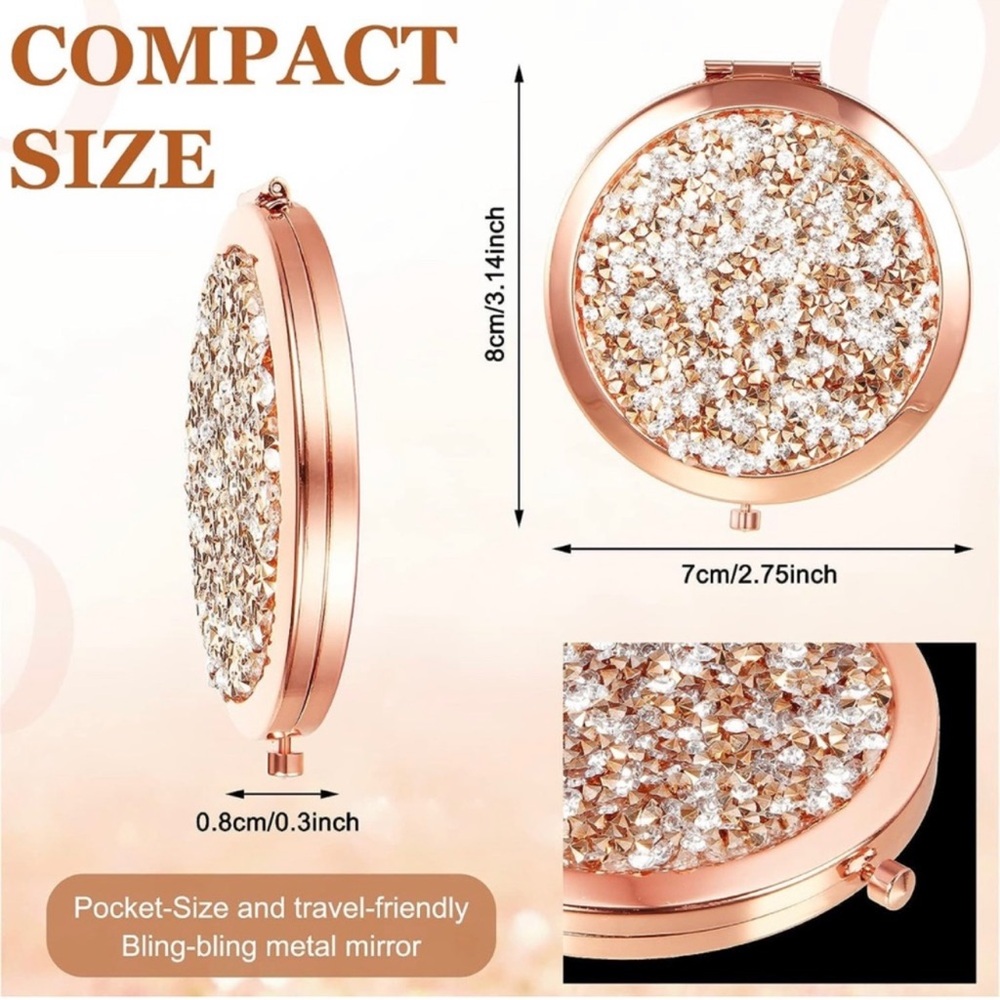 Sparkling Double Sided Compact Mirrors • Pick One - Picture 12 of 12
